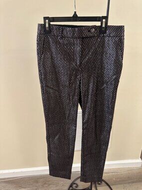 black/silver dress slacks